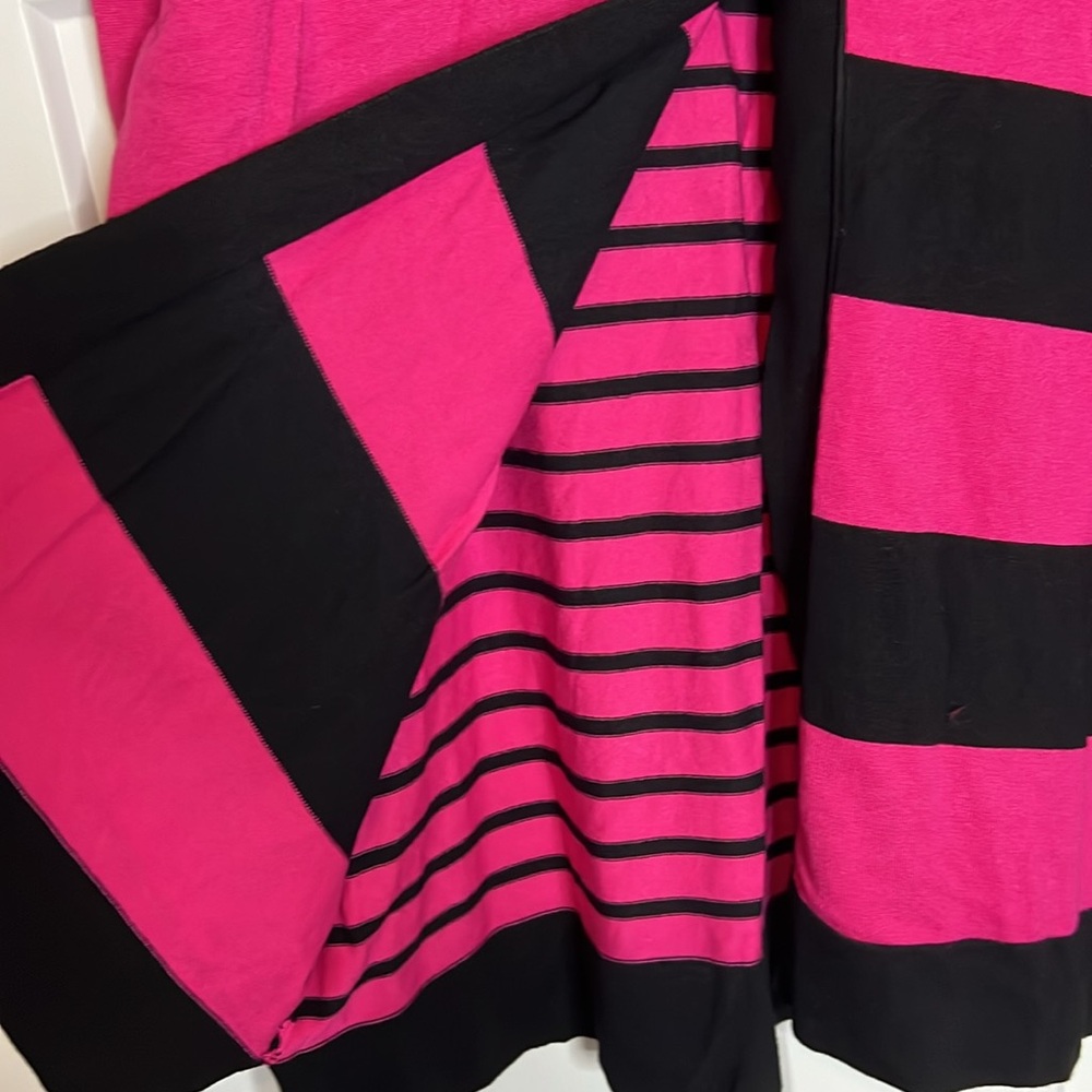 NWT Carre Noir Pink Striped Knit Button Cardigan - Picture 5 of 5
